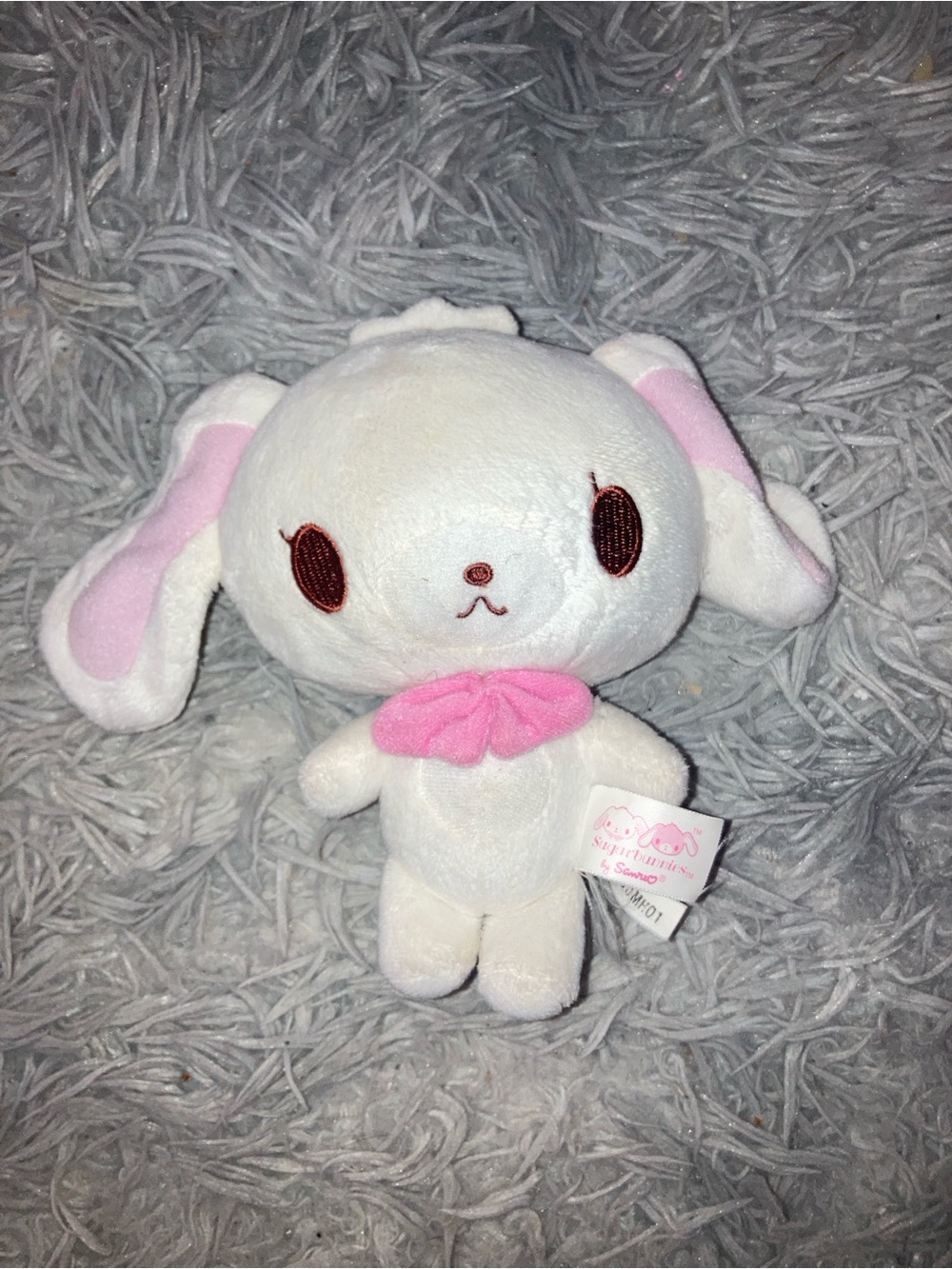 Vintage Sugar Bunnies Shirousa Plush with Pink Bow